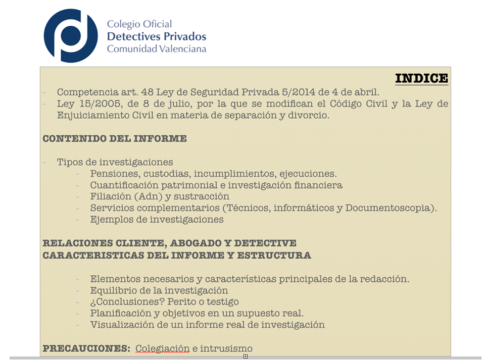 El Detective Privado como herramienta probatoria en los procedimientos de familia