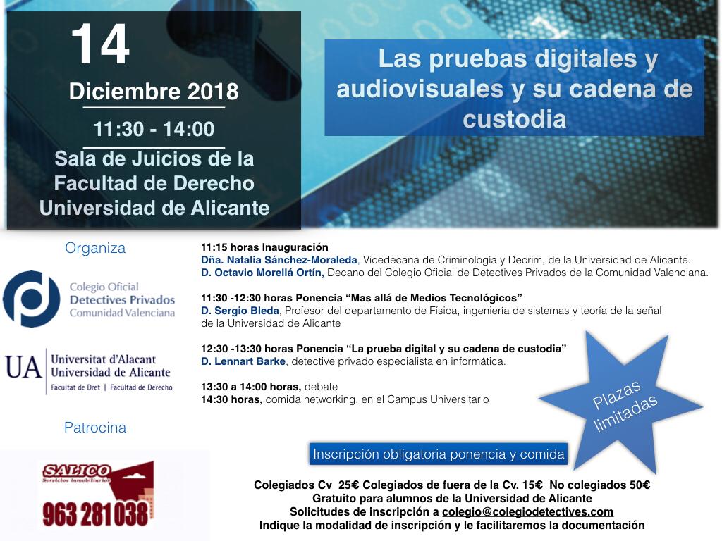 Las pruebas digitales y audiovsuales y su cadena de custodia