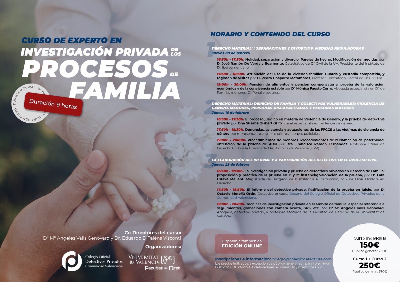 PROXIMOS CURSOS EN FEBRERO: FAMILIA Y LABORAL (INTERVENCIÓN DEL DETECTIVE)